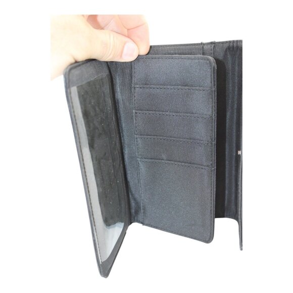 Tommy Hilfiger Black Tri-Fold Wallet With Zipper Pocket & Card Slots - Stylish & - Picture 7 of 7